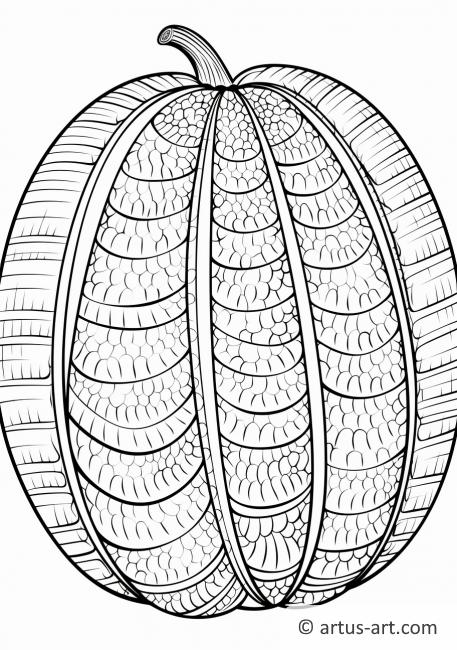 Mønstret Melon Farvelægningsside